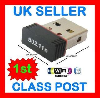 MINI WIRELESS N USB ADAPTER / DONGLE REALTEK 8188C RASPBERRY Pi 