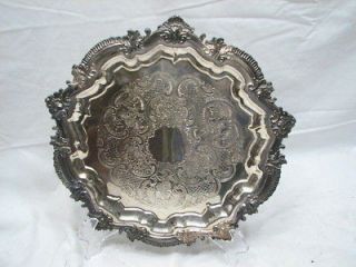   FORBES SILVER CO SILVERPLATE COFFEE /TEA SERVING TRAY PLATE SERVICE