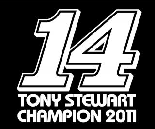 14 TONY STEWART NASCAR CHAMPION 2011 truck car window decal bumper 