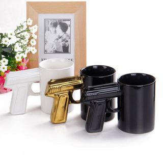 Pistol Gun Novelty Gifts Cool Coffee Mug Funny Mugs for Gag Gift 