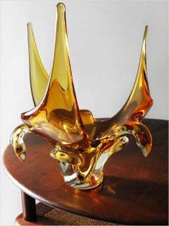 1960s CHALET ART GLASS VASE MURANO MID CENTURY MODERN HOLLYWOOD 