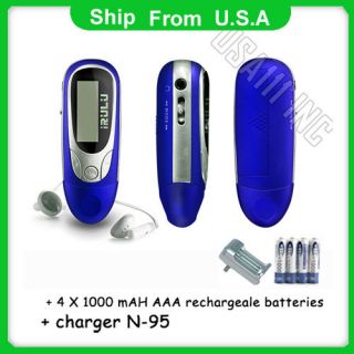    Player Blue Bundle 4PCs AAA 3A Batteries + Rechargeable Charger