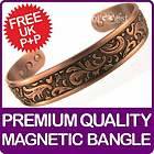 Mens Magnetic Copper Bracelet Bangle Chunky Gothic Therapy Magnets Bio 