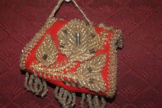 Native American Iroquois Indian Beaded Whimsy Change Purse Victorian 