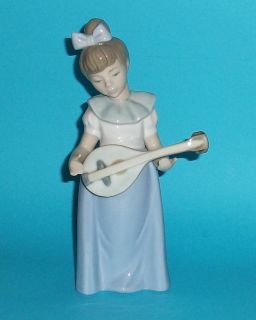 Nao by Lladro Figurine Girl with Mandolin ornament