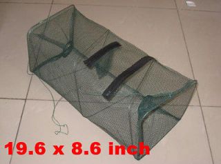   Crawdad Minnow Fishing Bait Trap Cast Dip Net Cage 19.6x8.6 inch B
