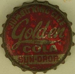 Sun Drop Gold en Cola Jumbo Kng Size Brownsville PA Cork Soda Crown 