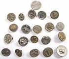 20 ANTIQUE EARLY TO MID VICTORIAN METAL PICTURE BUTTONS MUSEUM GRADE 
