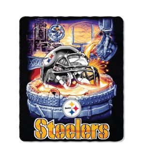 NFL Licensed Pittsburgh Steelers Melting Pot Furnace 50 x 60 Fleece 