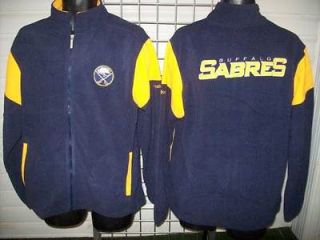 Buffalo Sabres Reebok Navy Full Zip Microfleece Jacket sz 3XL