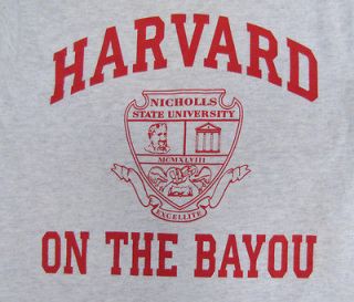 HARVARD ON THE BAYOU T Shirt SIZE S Small University College NCAA