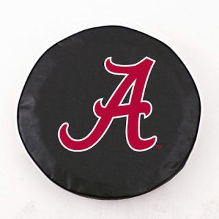 Alabama Crimson Tide NCAA Exact Fit Black Vinyl Spare Tire Cover   A 