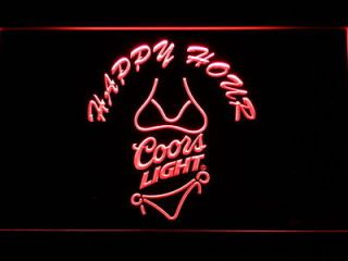 Newly listed 626 r Coors Light Bikini Happy Hour Beer Neon Sign