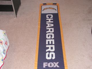 SAN DIEGO CHARGERS BANNER FOX TV AUTHENTIC GAME USED MAN CAVE READY 