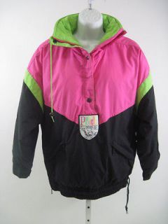 NEVICA Vintage Pink Black Pull Over Jacket Coat Size 6
