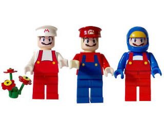 CUSTOM LEGO Mario3 Pack  Fire, Reg. Mario and Penguin