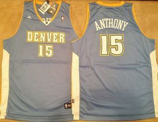 Carmelo Anthony Denver Nuggets Light Blue Swingman Sewn Mens Jersey 