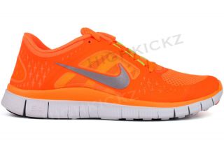 Nike Free Run+ 3 Orange 510642 800 Mens New Running Shoes