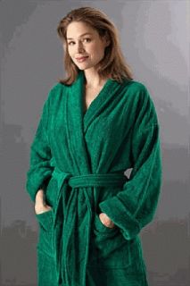 NWT Womens Cotton Terry Cloth Velour Bath Robe Shawl Collar S / M L 