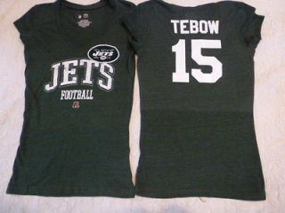 LADIES WOMEN NFL Apparel Jets TIM TEBOW Football Jersey V Neck Shirt 