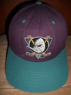   MIGHTY DUCKS Purple/Teal SNAPBACK Hat Cap NHL Hockey Disney Movie