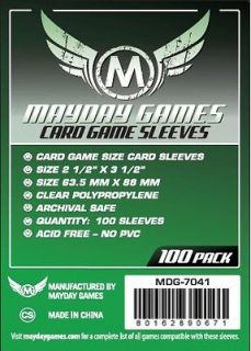Mayday Games Standard American USA Clear Card Game Sleeves (Green Pack 