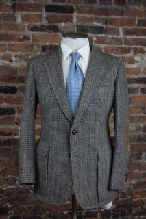 CLASSIC* tweed jacket elbow patches action back leather buttons 