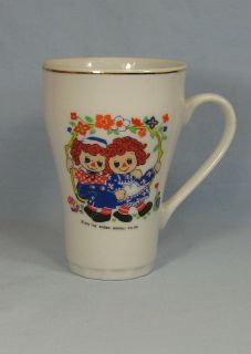 Rubens Originals Coffee Tea Cup Mug Raggedy Ann & Andy 10oz c 1976