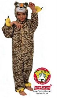NEW* Kids Safari Plush Full Body Hooded Cheetah Costume