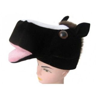   HORSE HEAD JOCKEY COWBOY FANCY DRESS COSTUME PANTO PANTOMIME MASK HAT