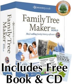 Family Tree Maker 2012 UK Deluxe Edition + Free Regional Guidebook 