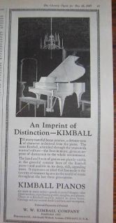 1927 Antique KIMBALL Grand Piano Ad
