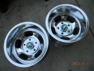 JUST POLISHED 15x10 INDY SLOT MAG WHEELS FORD TRUCK GASSER JEEP DRAG 