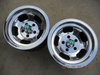 NEWLY POLISHED 14x7 INDY SLOT MAG SET WHEELS CHEVELLE SS MAGS CHEVY 