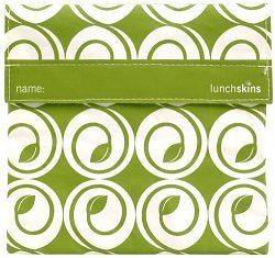 LunchSkins Reusable Cloth Sandwich Bags Snack Bags Green Bud