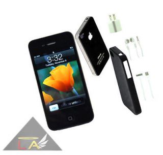   Unlocked Apple iPhone 4 32GB Black iOS 6.0 AT&T T Mobile GSM Excellent