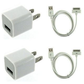   AC Power Adapter Wall Charger Plug + SYNC Cable iPod iPhone 3GS 4 4S