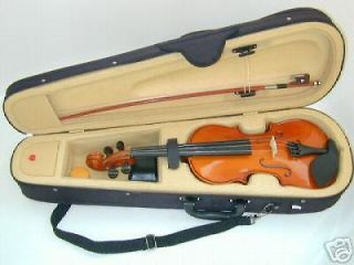 Full size MAPLEWOOD SPRUCE VIOLIN FIDDLE with NICE CASE, STRAP 