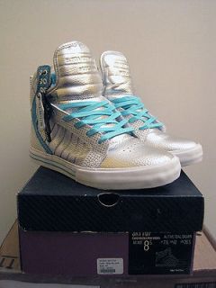Supra Skytop 413 Silver Factory 413 8.5 DS Super Limited Teal Silver 