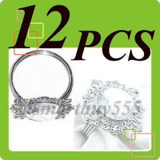 12 Diamond Ring WEDDING ANNIVERSARY NAPKIN RINGS Holder