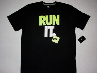 Nike Mens Run It T Shirt Black Neon NWT Air Max 95 525796