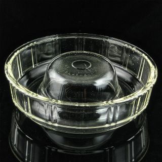1940s Queen Anne Glasbake Jello Mold Clear Glass Bundt Cake Ring Pan 
