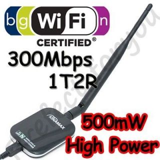 High Power Kinamax 300Mbps 802.11 n/g/b Wifi USB Wireless LAN Adapter
