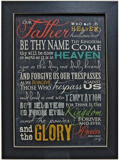 The Lords Prayer Print Inspirational Our Father Country Primitive Art