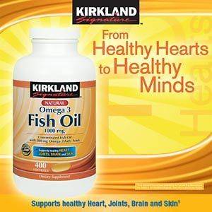 Kirkland Signature Omega 3 Fish Oil 1000 mg 400 ct softgels (vitamin 