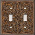 Light Switch Plate Cover   Wall Decor   French Pattern Image   Brown