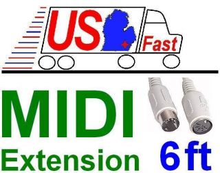 Lot2 6ft MIDI Male~Female Extension Cable DIN5pin Digital Audio,drum 