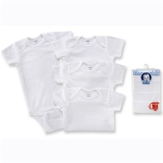 Gerber White Toddler Onesies 4 Pack You Choose Size 3T/4T