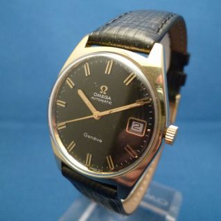 GENTS VINTAGE GOLD PLATE OMEGA GENEVE AUTOMATIC WRISTWATCH