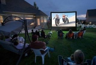   Projector Inflatable Screen Outdoor Home Movie Theater System 12x7